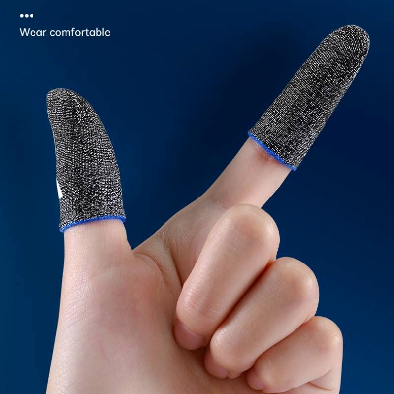 Bộ 2 găng đeo ngón tay chơi game trên điện thoại di động chống mồ hôi dùng được màn hình cảm ứng