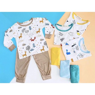 Bộ minky họa tiết động vật cho bé