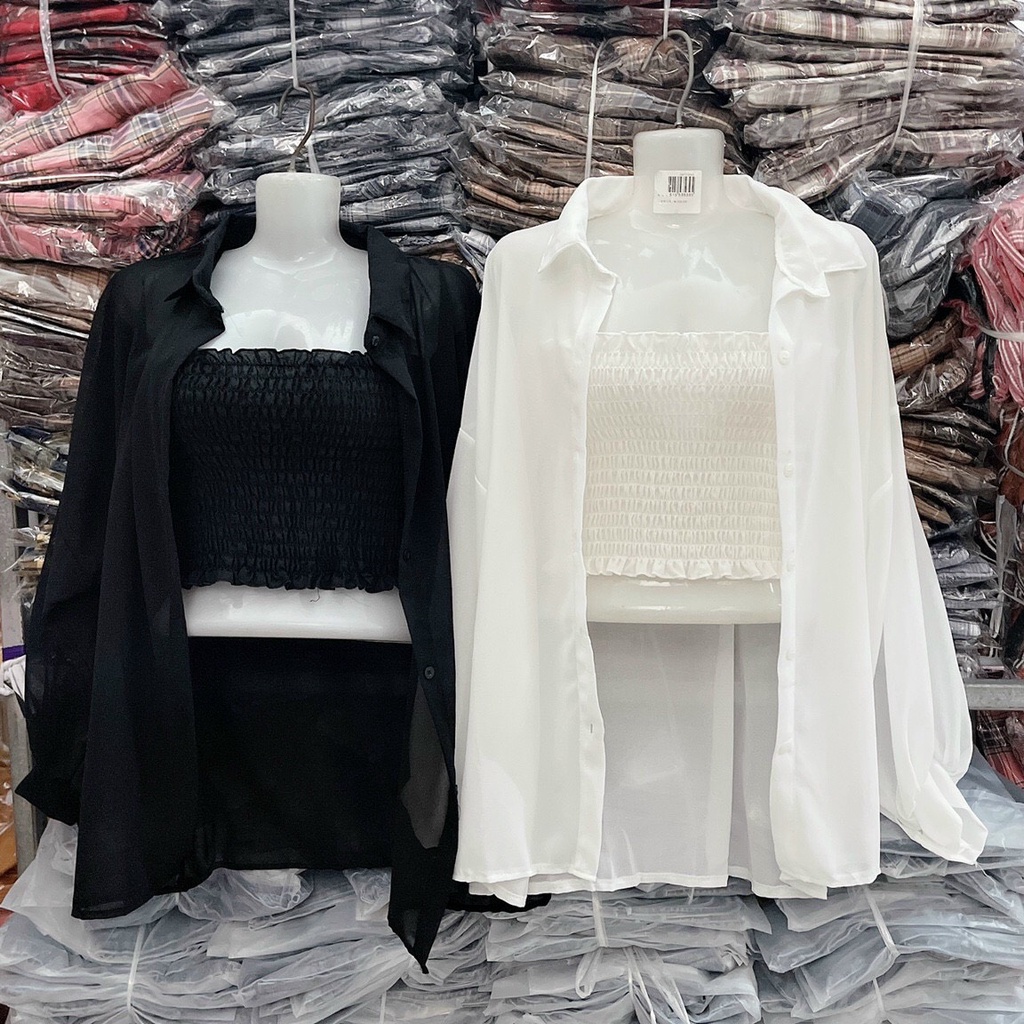 Áo Sơ Mi From Rộng Dài Tay CUN075 Thời Trang Cho Nữ