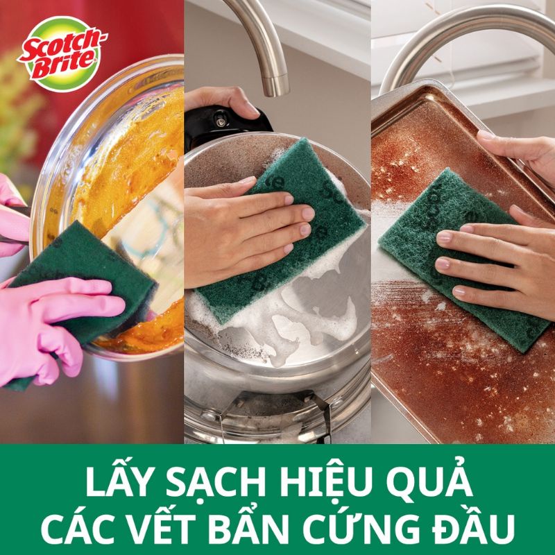 Cước rửa chén siêu sạch 3x Scotch Brite 3M