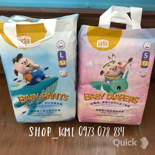 Bỉm quần/dán - Bỉm lợn Yiying Baby Pant - Size S72/ M60/ L52/ XL44/ XXL40