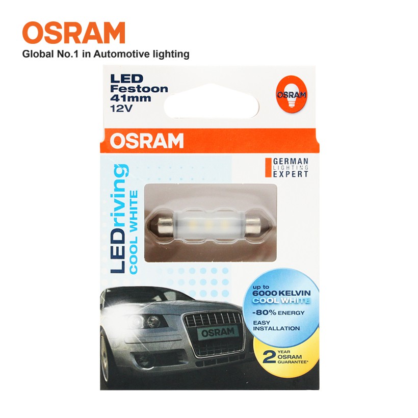 Bóng Đèn Led Cana Dài OSRAM Standard Retrofit C5W 12V Màu Trắng Cool - Nhập Khẩu Chính Hãng