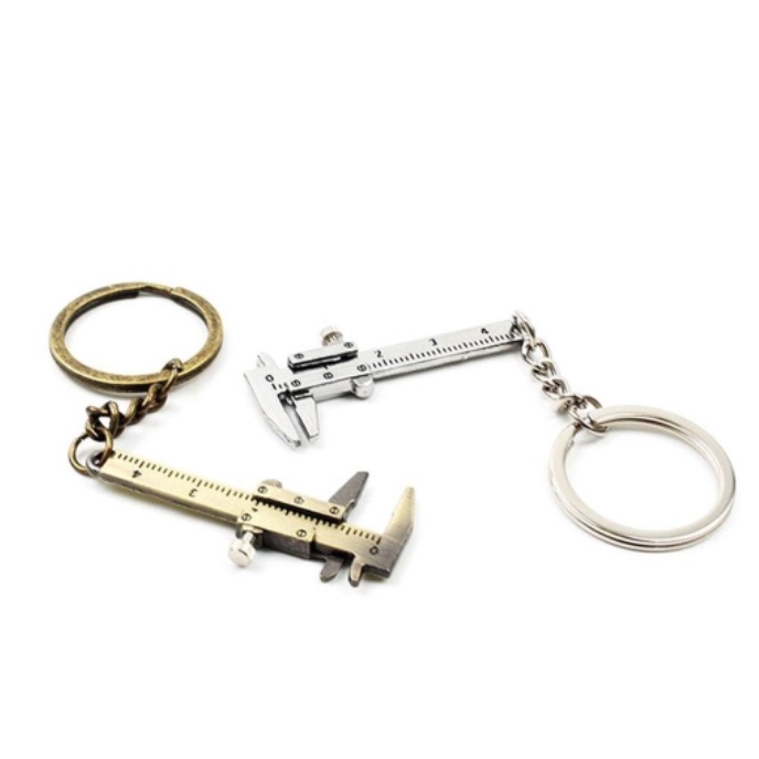 Móc khóa kiêm thước kẹp mini có thể điều chỉnh đo thân tối đa phi 45
