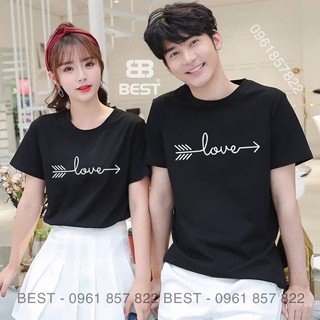 ÁO THUN ĐÔI ÁO CẶP NHỊP TIM MŨI TÊN LOVE ĐẸP NHẤT ( BEST )