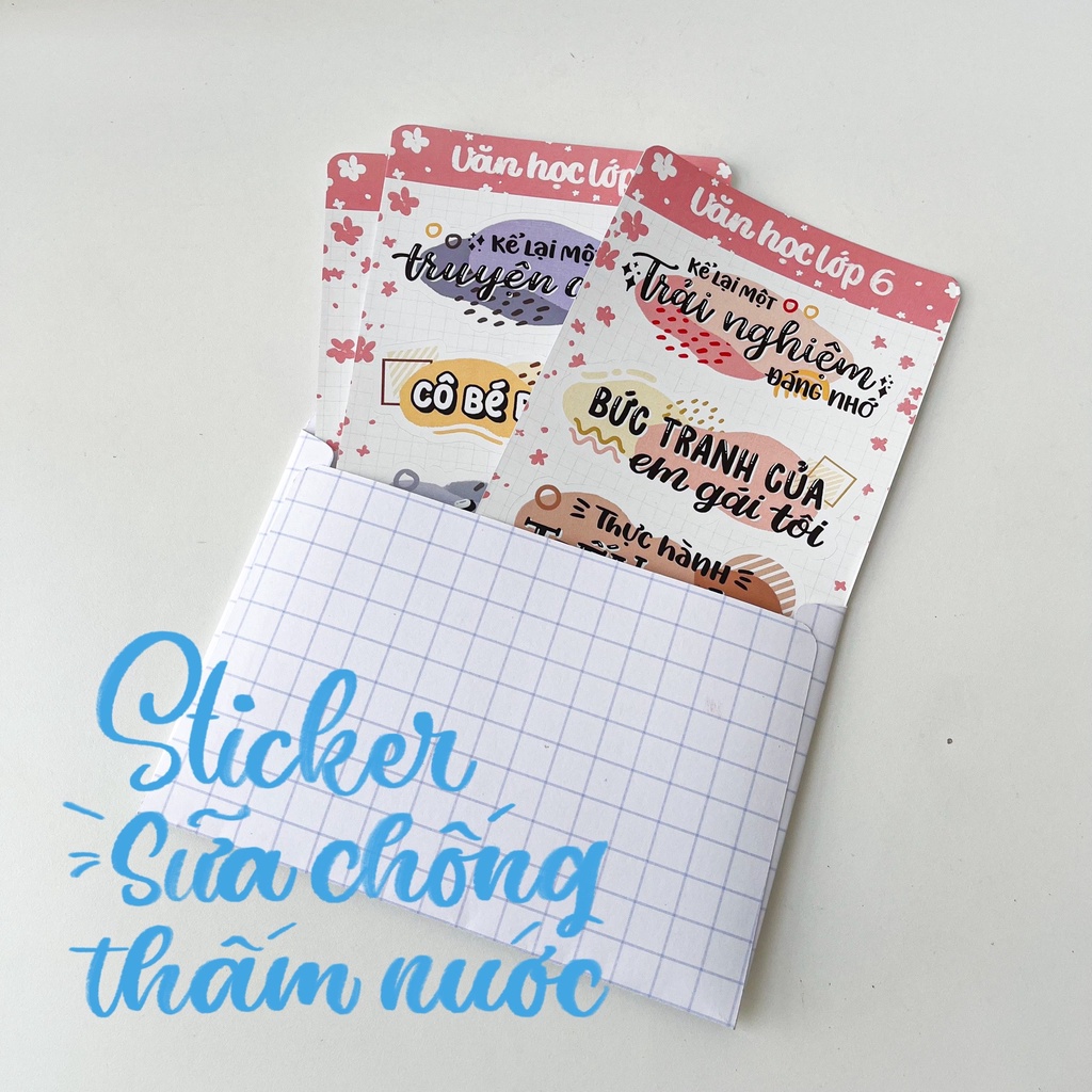Sticker Tựa Bài Văn Học  / Tiêu đề Văn 6 by Enbinguye- Sticker Ham Học - Hidari