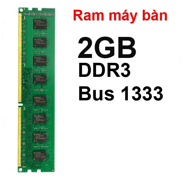 Ram Máy tính PC 2GB DDR3 1333Mhz (PC3-10600u)