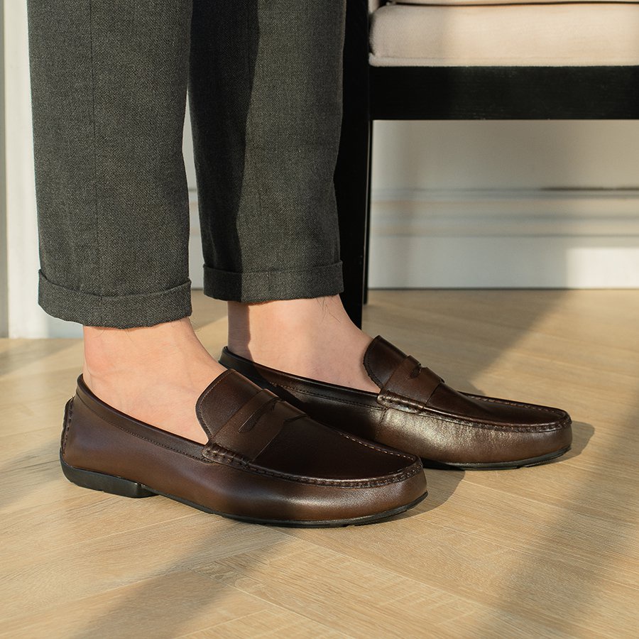 Giày lười da LAFORCE Penny Loafer nam GNLA21.6-N Tặng Tất Nam Cao Cấp