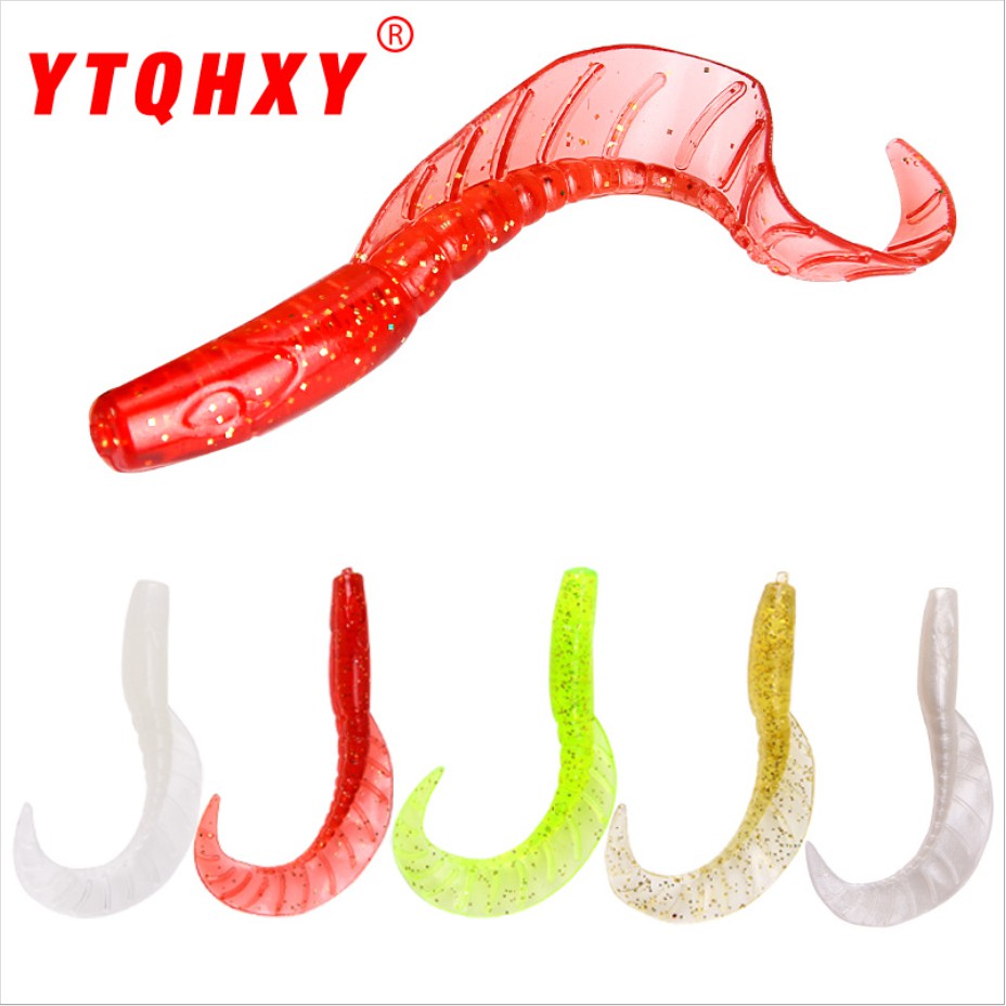 Set 10 Mồi Câu Cá Giả Hình Con Sâu 2.9g / 7cm