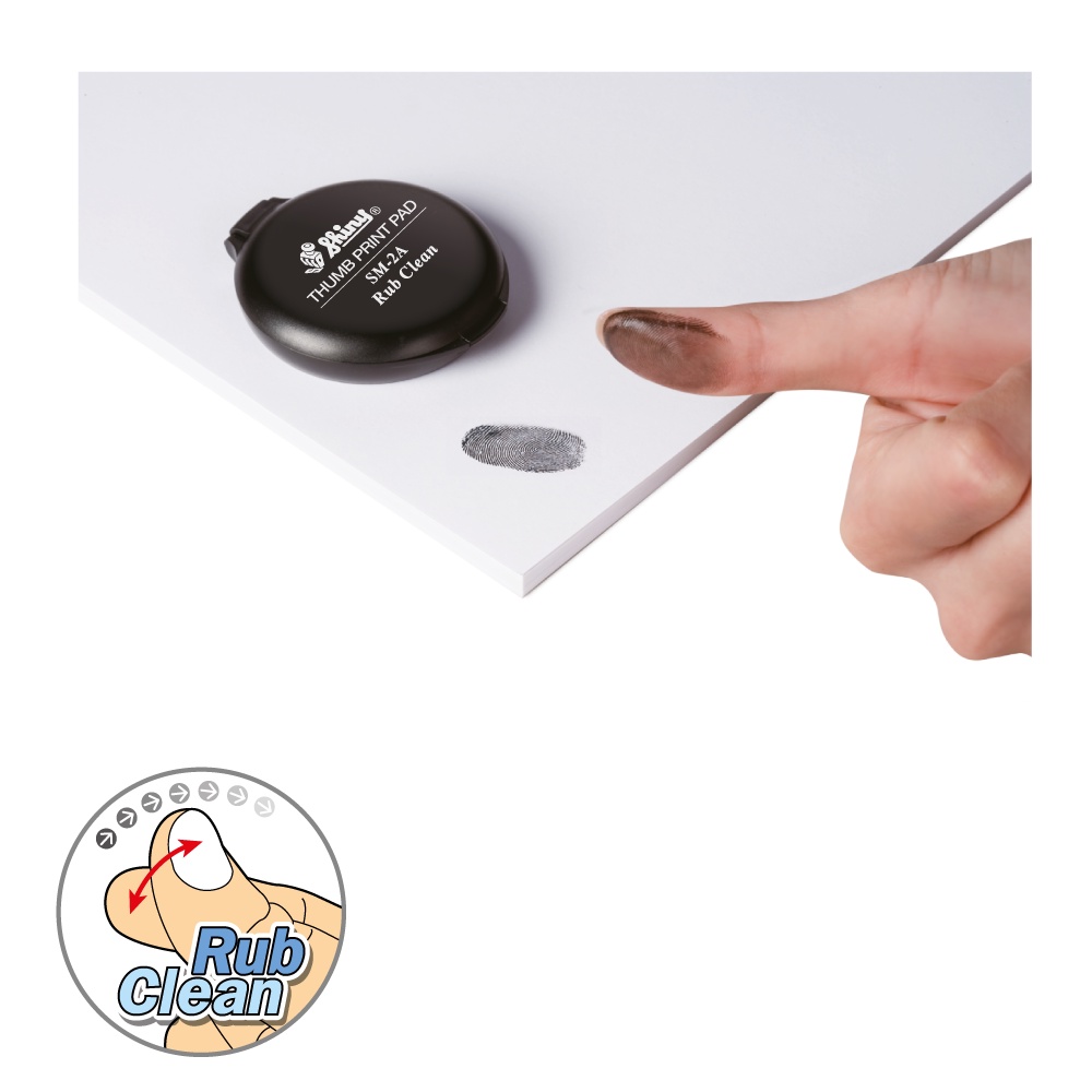Khay tampon mực lăn tay Shiny SM2/SM2A Thumb print pad - Hộp mực lăn chỉ tay SM2/SM2A màu xanh, màu đỏ, màu đen