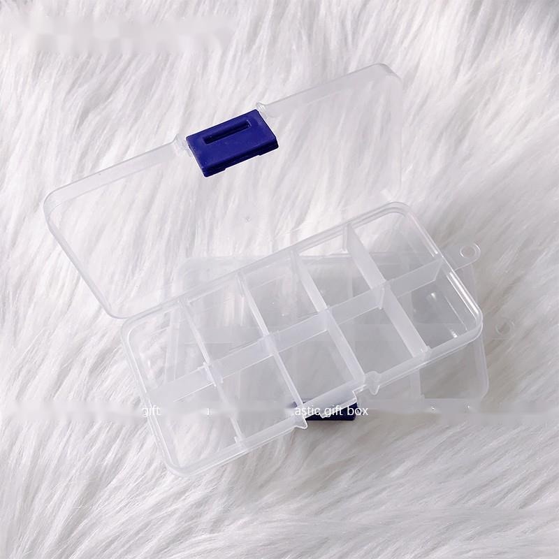 Hộp Nhựa Trong Suốt 10 Ngăn Đựng Trang Sức Tiện Dụng