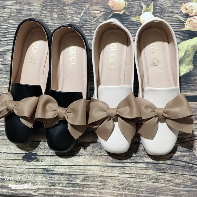 Giày bệt nơ vải gốt 3 cm