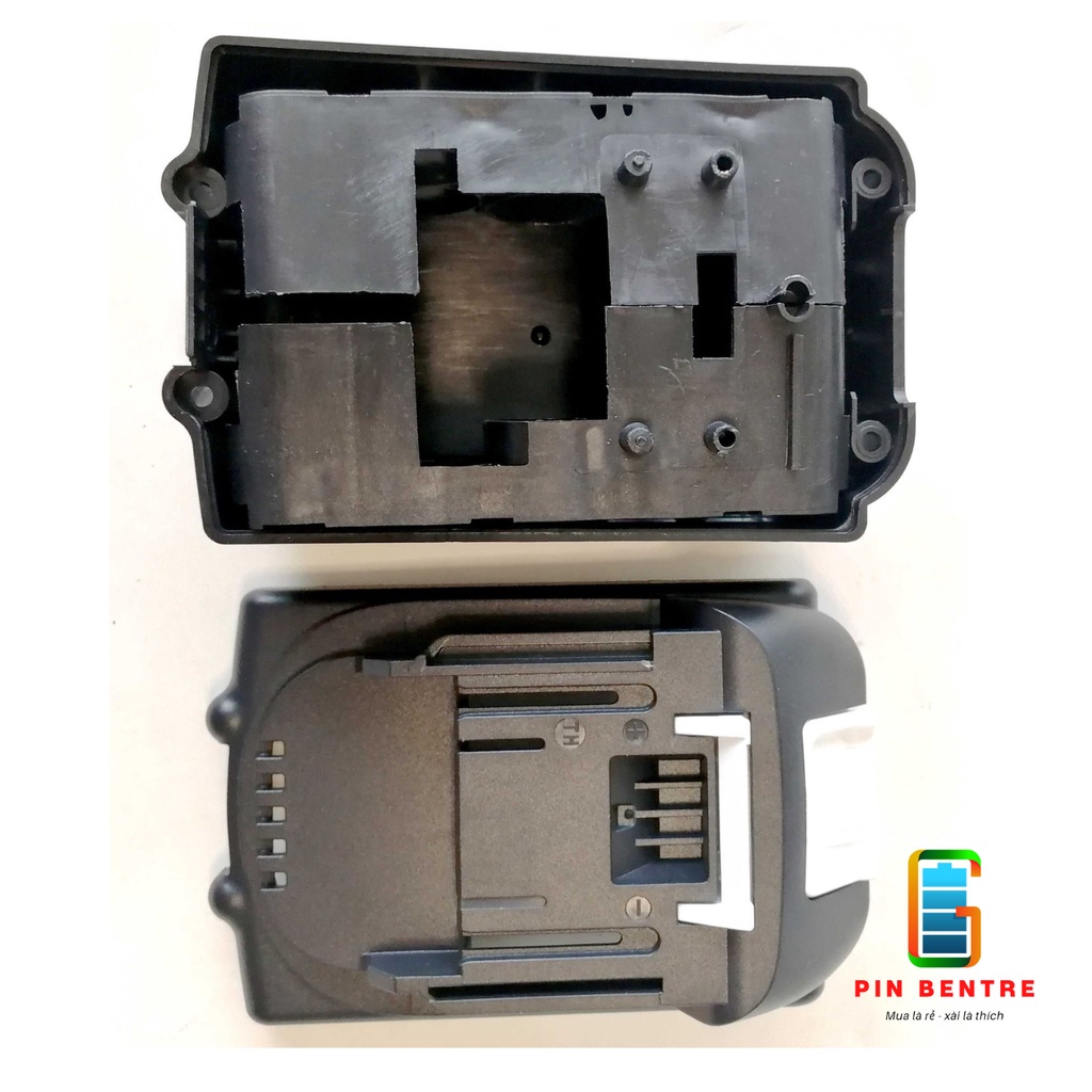 Vỏ pin Makita loại 15 viên Pin sạc Adaptor có báo Pin