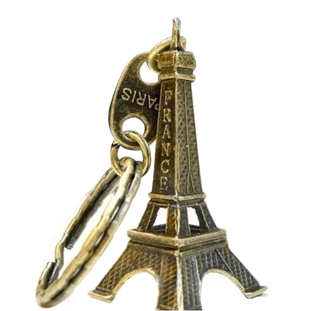 [CHOO] Eiffel Tower Model Keychain Retro Paris Keyring Metal Split Key Ring Tower Keychain