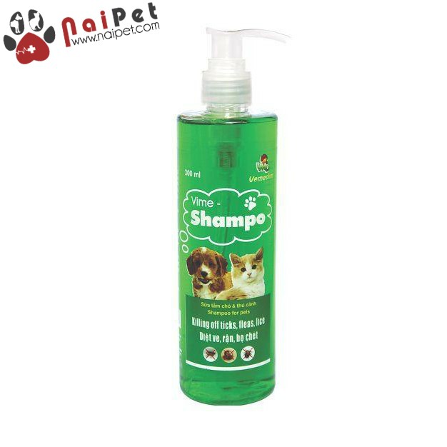 Sữa Tắm Vime Shampo Killing Off Ticks Fleas Lice Diệt Ve Rận Bọ Chét Vemedim 300ml