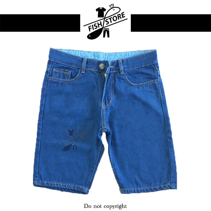 Quần short jean nam ngắn chất bò cao cấp big size kiểu trơn đơn giản FF56A