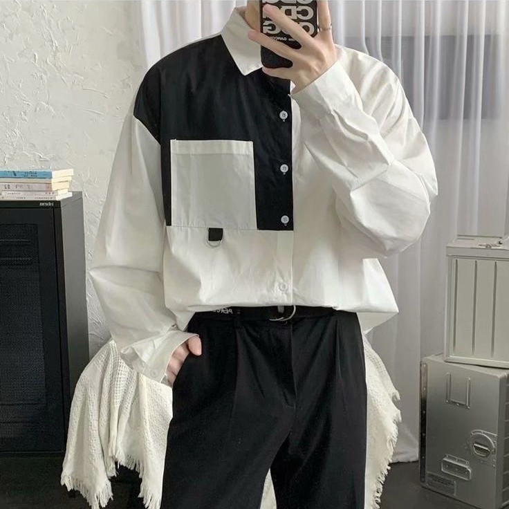 [FREESHIP TỪ 99K] [HOT] Áo Sơ Mi ĐÔI Tay Dài Phối Vai Unisex Cho Cả Nam Và Nữ Vải Kate Đẹp Và Thoáng Mát | BigBuy360 - bigbuy360.vn