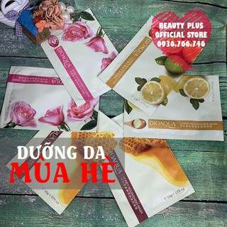 Mặt nạ, mặt nạ dưỡng da BIOAQUA CAO CẤP 3 vị mật ong, chanh, hoa hồng-DƯỠNG DA MÙA HÈ