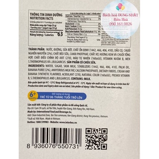 Sữa chua trái cây Hoff đủ vị (vỉ 4 hộp 220g) hsd mới