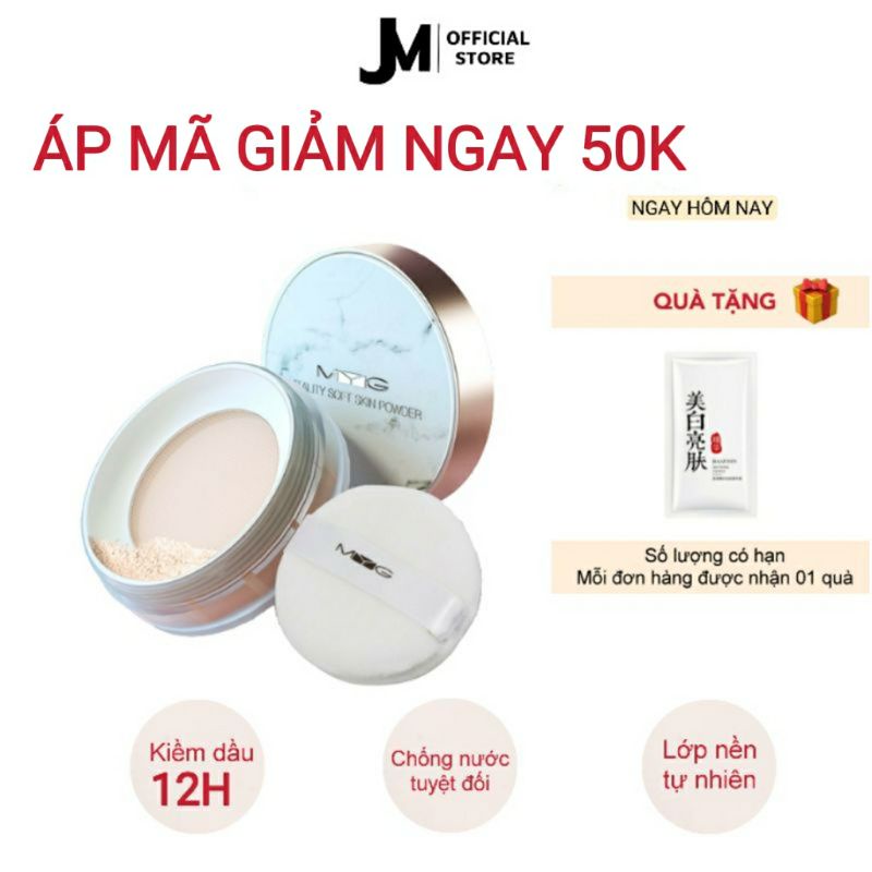 Phấn phủ kiềm dầu MYG dạng bột siêu mịn chống thấm nước 8g