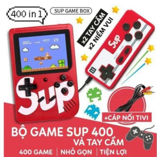 MÁY CHƠI GAME ĐIỆN TỬ 4 NÚT CẦM TAY - SUP 400 IN 1 - 400 TRÒ CHƠI CỔ ĐIỂN.