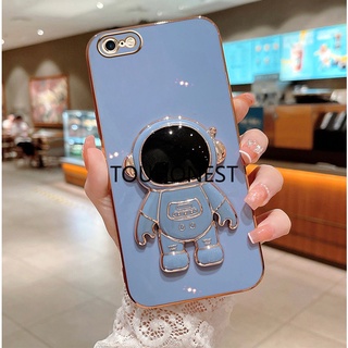 Ốp Điện Thoại Silicon Hình Phi Hành Gia Dễ For iPhone 6 Plus Case iPhone 6S Plus Case iPhone 7 Plus Case iPhone 8 Plus Case iPhone X XS Max Case iPhone 11 Pro Max Case iPhone SE 2020 Casing Luxury Cute Silicone 3D Astronaut Stand Phone Cover Case