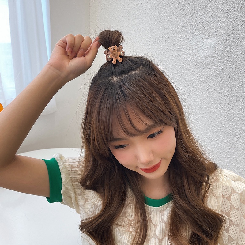 Dây buộc tóc SEAGLOCA họa tiết chú gấu dễ thương cho nữ