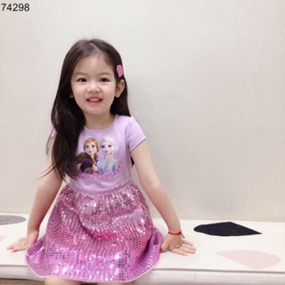 Váy elsa đính cườm cho bé gái