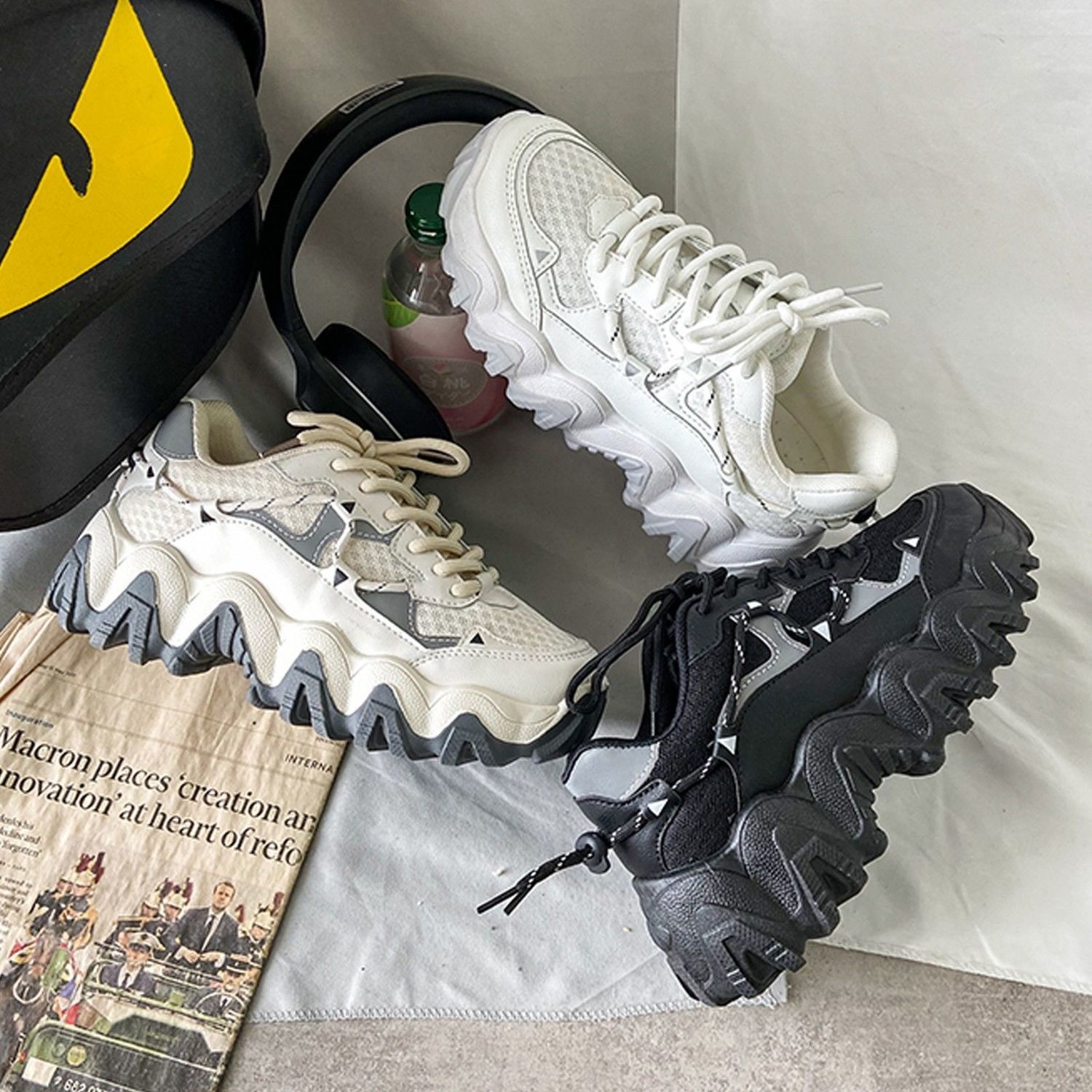 [Mã FAGREEN245 giảm 10% tối đa 30K đơn 99K] Giày Sneaker Phong Cách Hồng Kông Thiết Kế Thời Trang Năng Động 002 | BigBuy360 - bigbuy360.vn