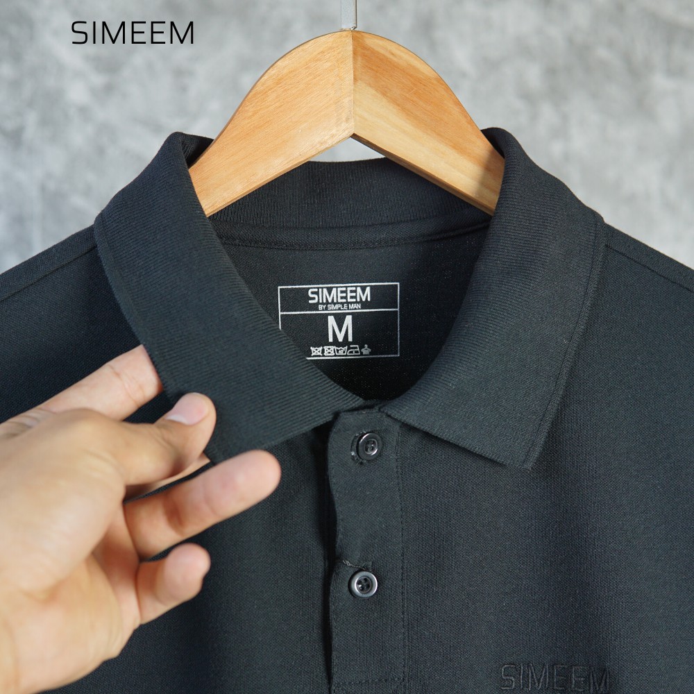 Áo thun Polo nam SIMEEM cổ sơmi thêu ngực vải CVC thoáng mát, hút mồ hôi 4 màu | BigBuy360 - bigbuy360.vn