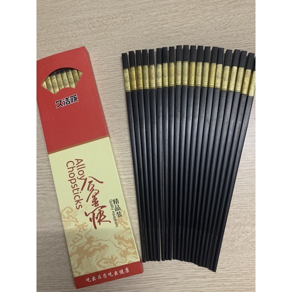 Bộ 10 Đôi Đũa Nhựa Mạ Vàng Cao Cấp Sang Trọng - D09