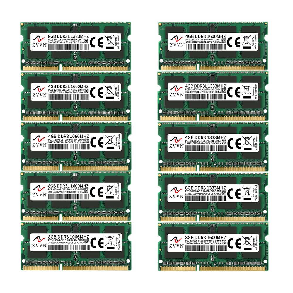 Bộ nhớ RAM laptop 5300S 6400 8500 10600 4GB 2GB 2G 4G PC2 PC3L DDR2 DDR3 667Mhz 800Mhz 1333hz 1600Mhz