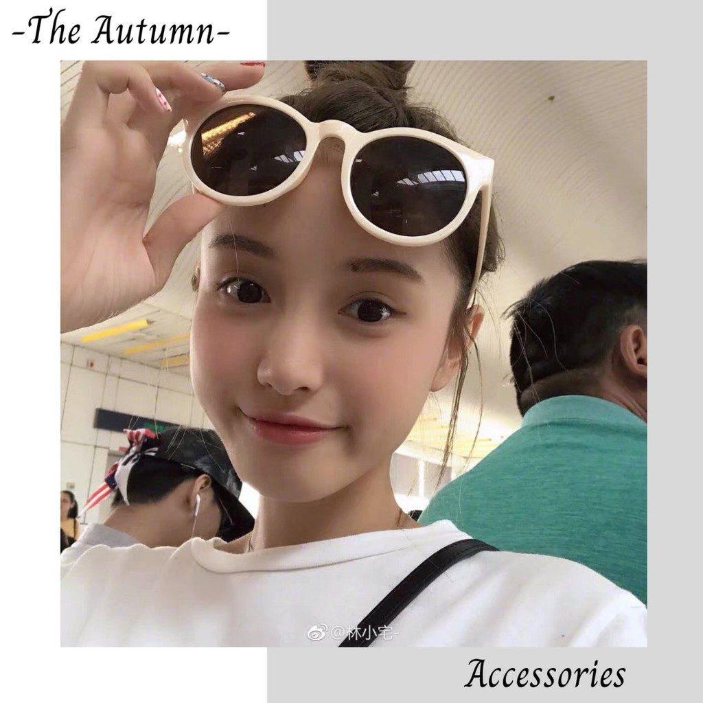 Kính râm nhiều màu gọng tròn mắt mèo chống tia UV phong cách thời trang cho nam và nữ - The Autumn Accessories