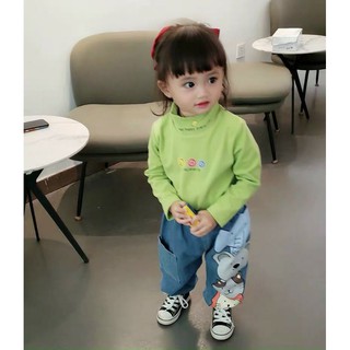 Áo len tăm cổ lọ cho bé