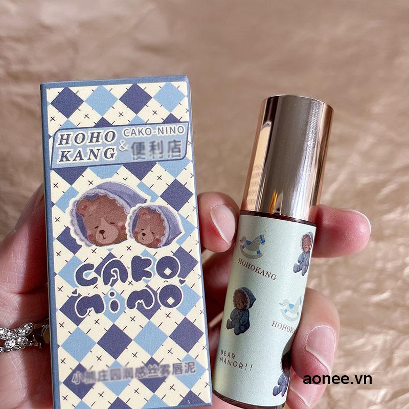 ✨✨Son Kem Lì Hohokang Cako Nino Vỏ Gấu Tròn Ngắn Lâu Trôi Chống Thấm Nước Hàng Nội Địa Trung