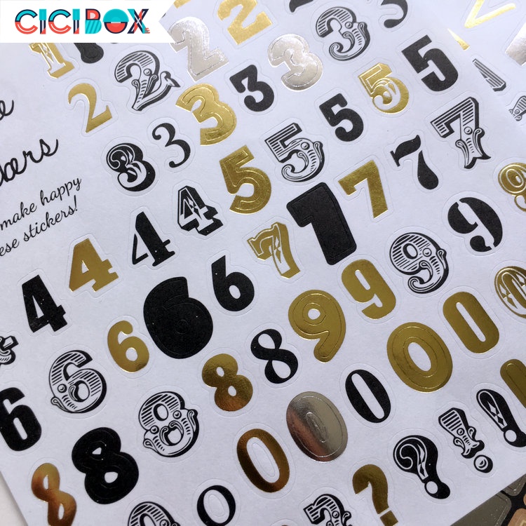 Dán nhãn màu sắc sinh động nhiều hình dáng, Sticker nhãn dán các loại đồ vật cute CICIBOX