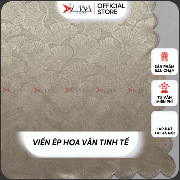 Rèm may sẵn nhiều kích thước chất gấm bóng màu đồng sang trọng
