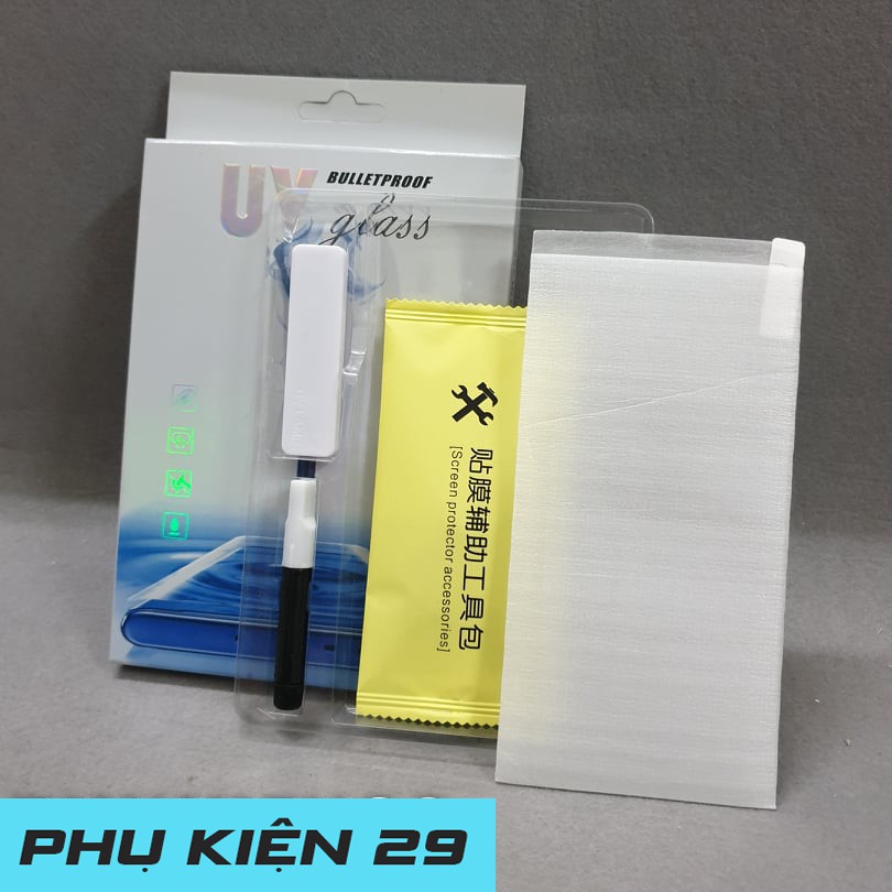 Dán kính cường lực FULL màn FULL keo UV BULLETPROOF
