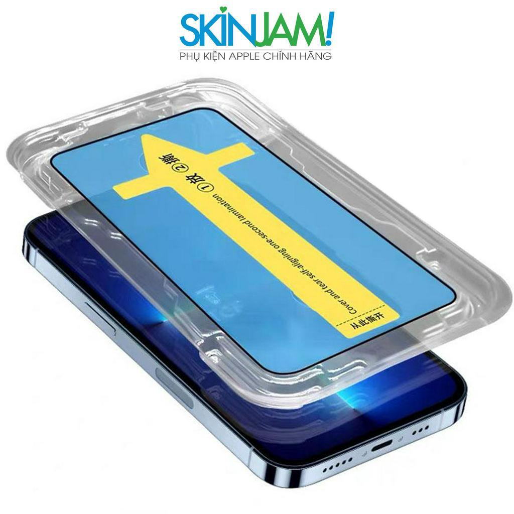 Kính Cường Lực iP 7Plus Đến 14promax Full Màn Tự Dán Chính Hãng Có Sẵn Khung Dán Dễ Dàng Màng Loa Chống Bụi Bẩn