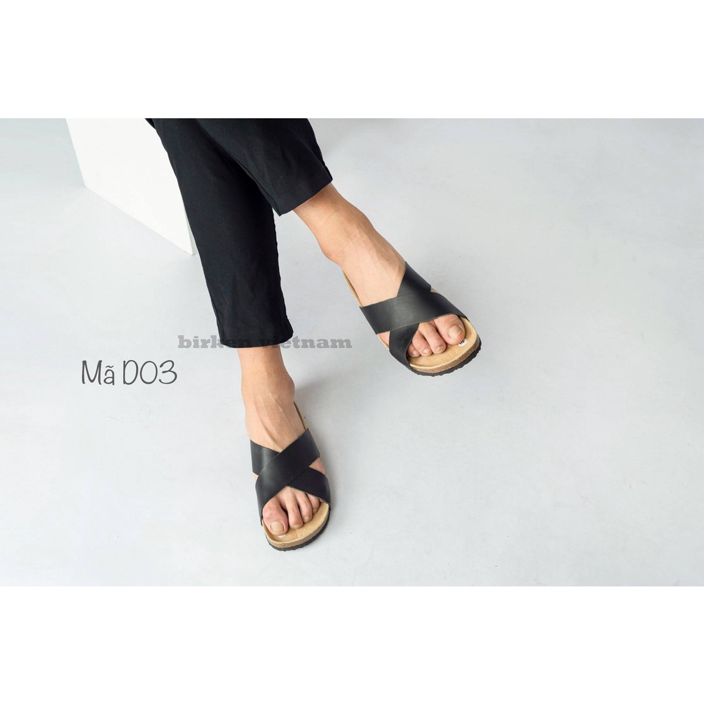 Dép da bò unisex xuất khẩu châu âu mã D03