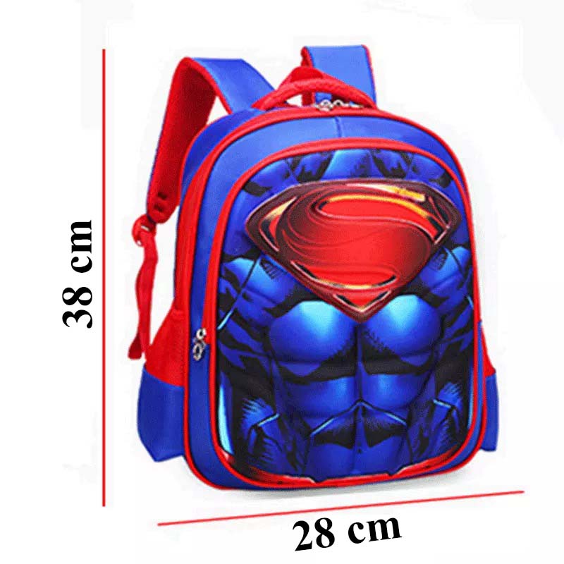 [Size38- Lớp 1-3] Balo học sinh tiểu học cặp sách học sinh tiểu học cho bé trai hoạt tiết hoạt hình siêu nhân 3D ...