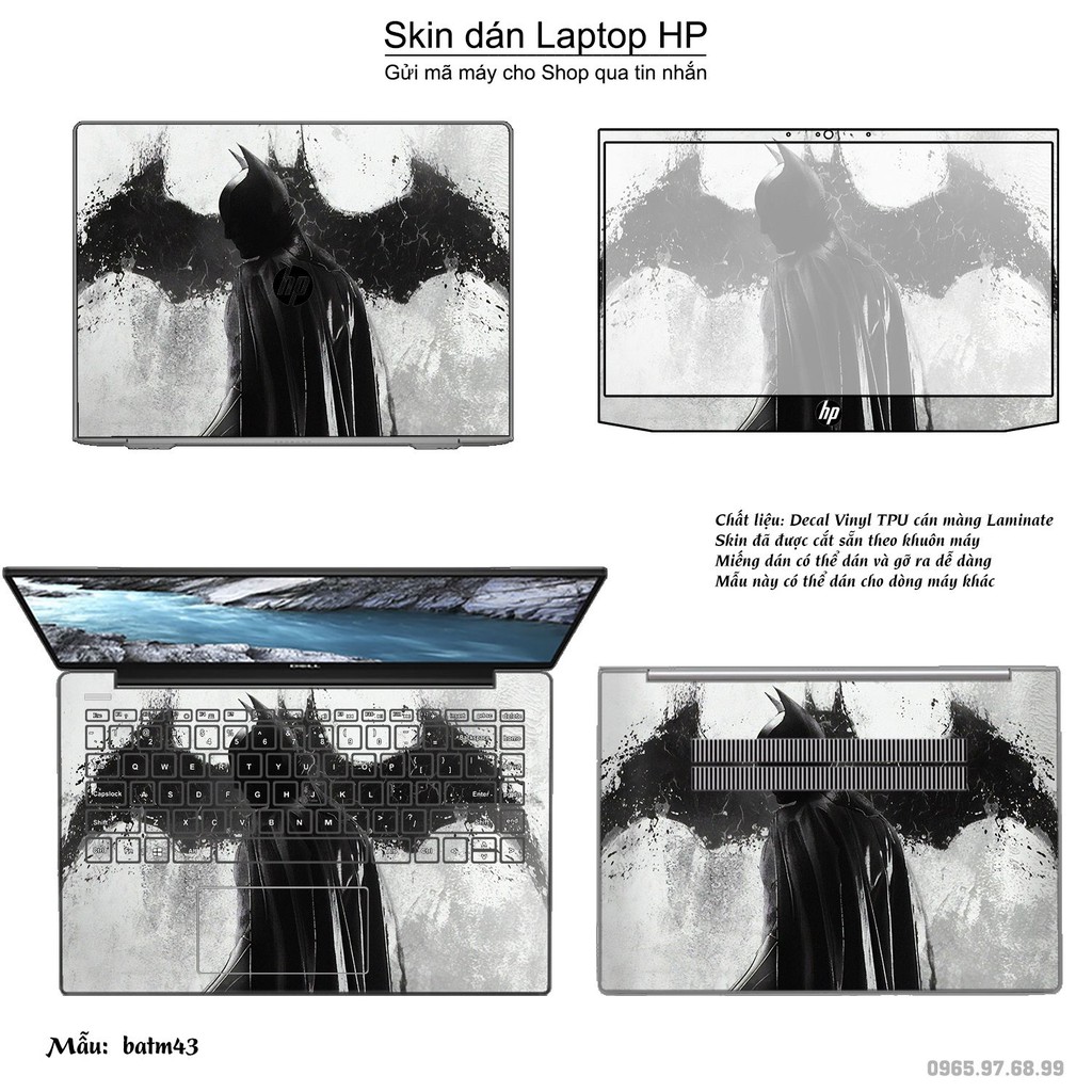 Skin dán Laptop HP in hình Người dơin _nhiều mẫu 2 (inbox mã máy cho Shop)