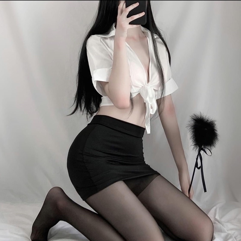Set cosplay / Set váy ngủ thư ký sexy
