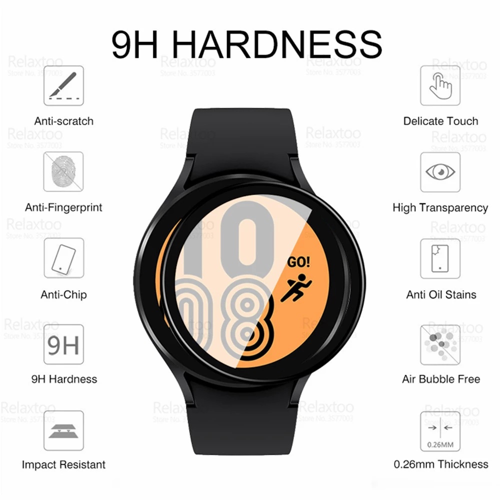 Kính Cường Lực 3D Bảo Vệ Màn Hình Đồng Hồ Thông Minh Samsung Galaxy Watch 4 40mm 44mm
