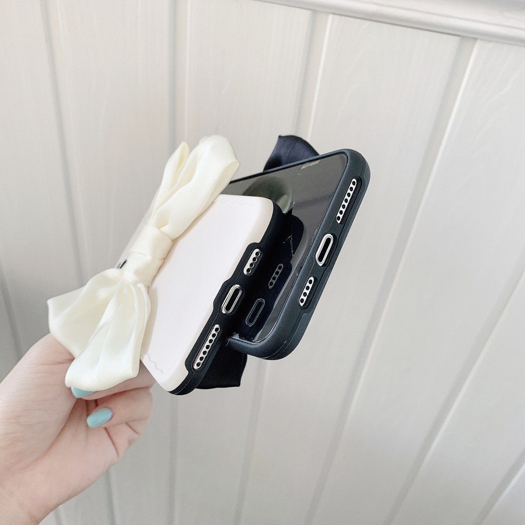 Ốp Điện Thoại Lụa Mềm Hình Nơ Lớn Cho Iphone x/xs12 12 mini 12 Pro max xr xs max iPhone11 11 Pro 11 Promax