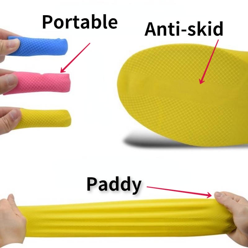 Bọc Giày Đi Mưa Bằng Cao Su Silicone Linh Hoạt Tái Sử Dụng Tiện Lợi
