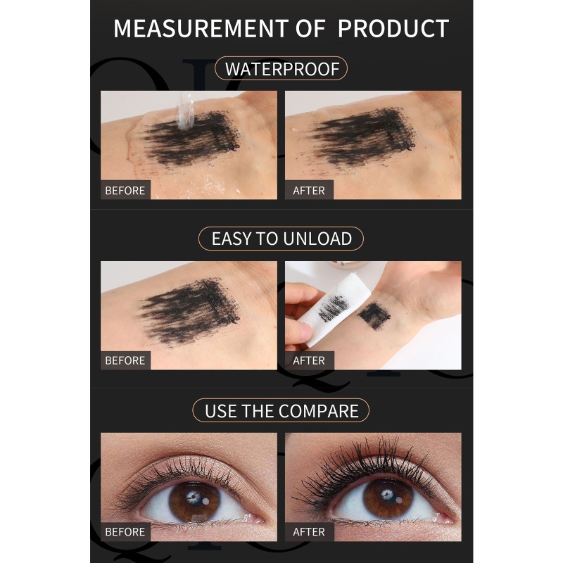 Mascara Sợi Tơ 4D Màu Đen Làm Dày Mi Chống Thấm Nước Thương Hiệu brroa