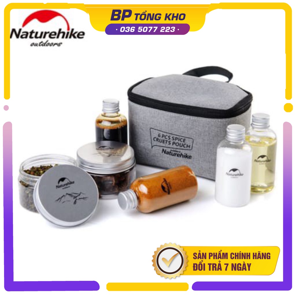 Bộ Hũ Đựng Gia Vị Dã Ngoại NatureHike NH17T011-P, Thiết Kế Gọn Nhẹ, Kín Chống Tràn Ngược