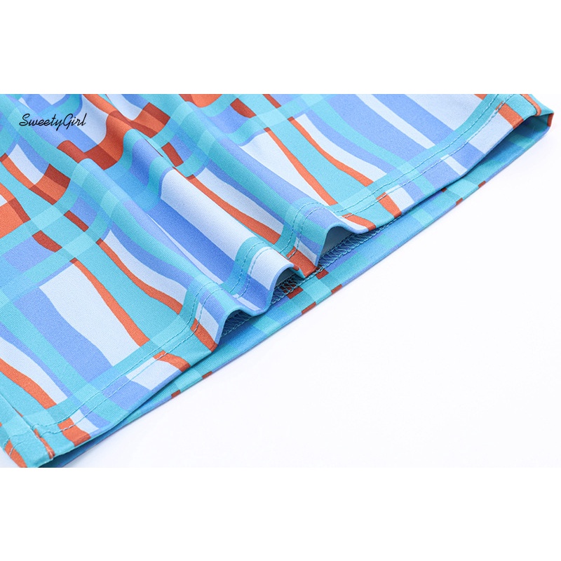 Áo Hai Dây Họa Tiết Sọc Caro 2022 Ôm Dáng Quyến Rũ Cho Nữ