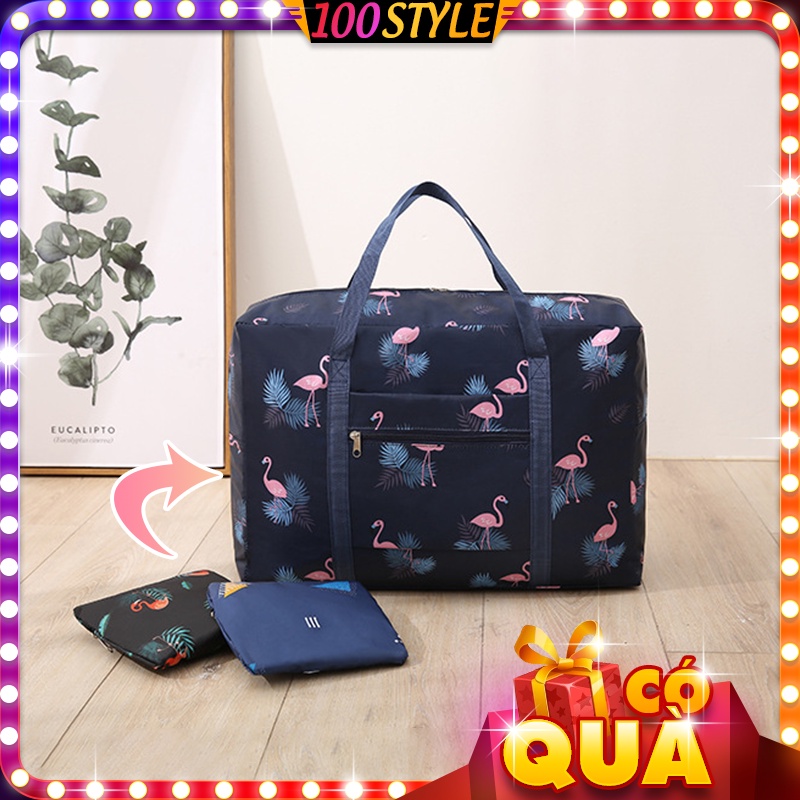 Túi Du Lịch Loại Tốt Chống Nước Pattern Xếp Gọn Thời Trang Hàn