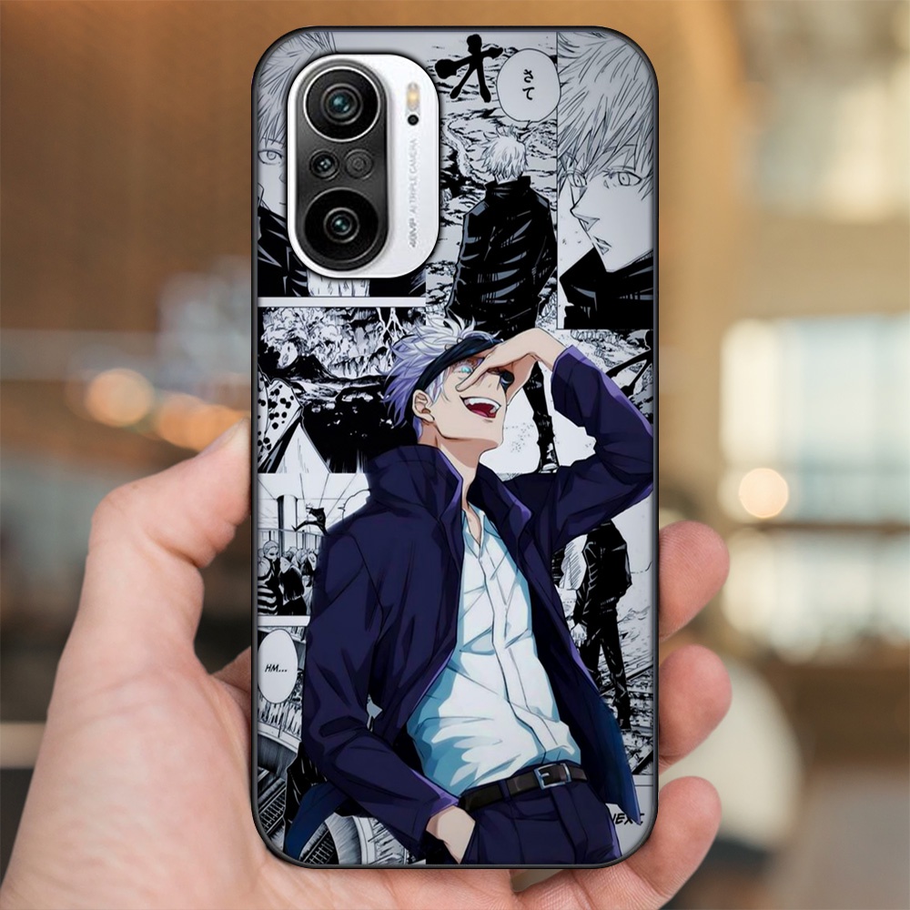 Ốp lưng Xiaomi K40 viền đen in hình Satoru Jujutsu Kaisen